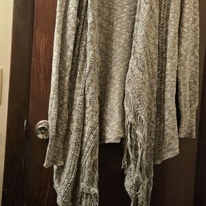 Gray Women's Cardigan Sweater